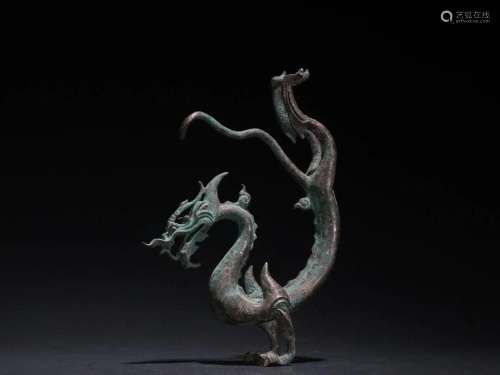 A Rare and Top Bronze Dragon Ornament