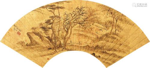明 赵左 1620年作 山居图 水墨纸本 镜片