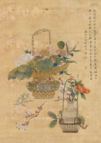 1841～1918 缪嘉蕙 清芬 设色绢本 立轴