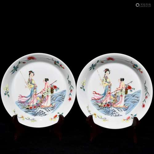 CHINESE FAMILLE-ROSE CHARGER DEPICTING 'FIGURE STORY'...