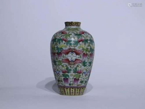 CHINESE FAMILLE-ROSE MEIPING VASE DEPICTING 'FLORAL'...