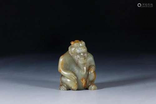 CHINESE HETIAN JADE AUSPICIOUS BEAST