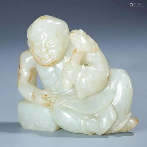 CHINESE HETIAN JADE FIGURE