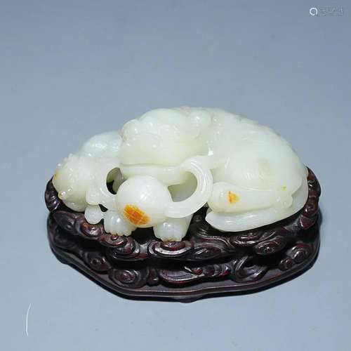 CHINESE HETIAN JADE LION