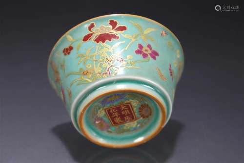 A Chinese Ancient-framing Porcelain Fortune Cup