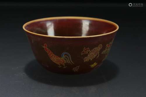 A Chinese Ancient-framing Porcelain Fortune Cup