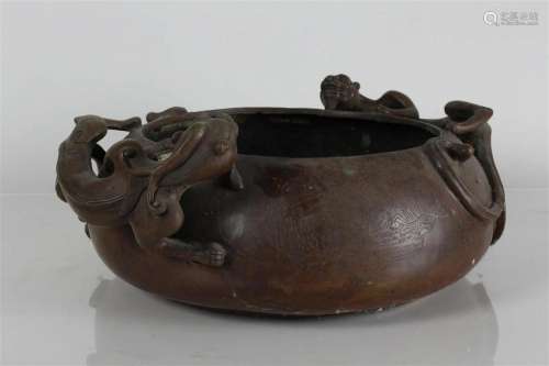 A Chinese Duo-handled Massive Longlife-fortune Fortune Cense...