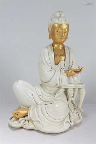 A Chinese Religious Porcelain Guanyin Buddha Statue