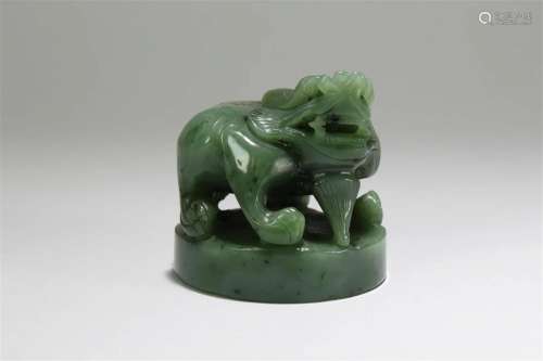 A Chinese Jade-curving Figure
