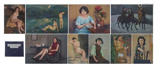 A COLLECTION PAINTINGS OF FIGURES