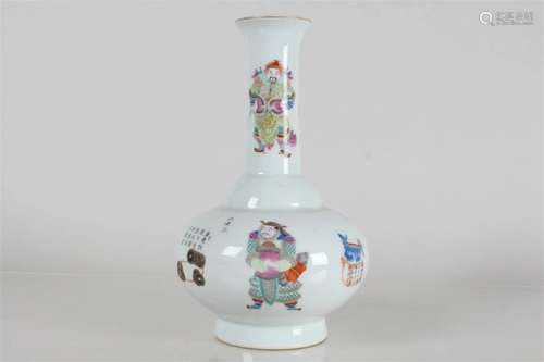 A Chinese Story-telling Poetry-framing Porcelain Fortune Vas...