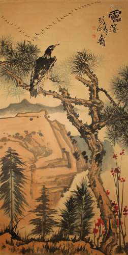 A Chinese Nature-scene Fortune Fortune Scroll