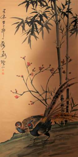 A Chinese Bamboo-fortune Poetry-framing Fortune Scroll