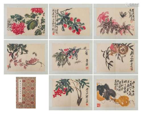 A CHINESE ALBUM PAINTING OF FLOWERS