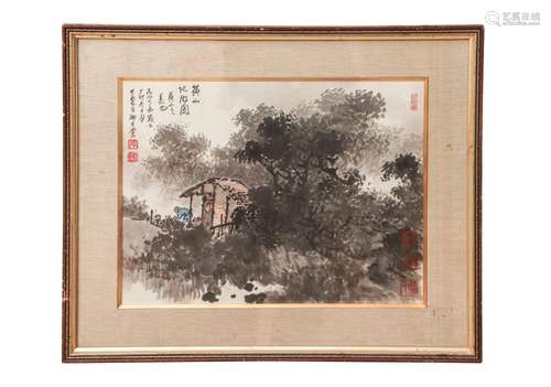 A FRAMED CHINESE PAINTING