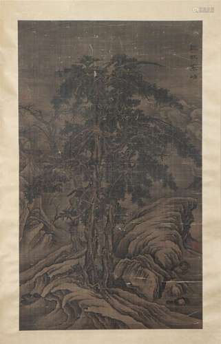 A CHINESE PAINTING OF PINE TREE