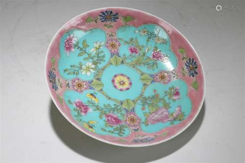 A Chinese Circular Nature-sceen Fortune Porcelain Plate