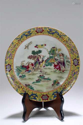 A Chinese Vividly-detailed Story-telling Fortune Porcelain P...