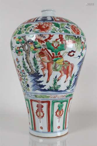 A Chinese Detailed Story-telling Porcelain Fortune Vase