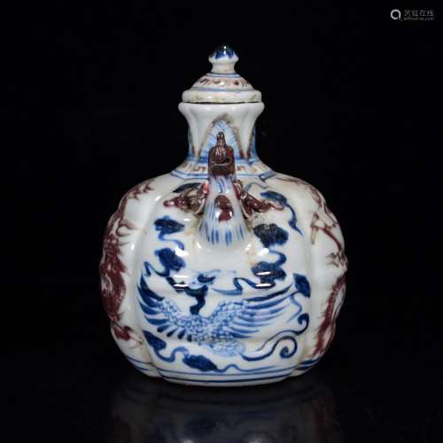 Blue and white youligong chicken pot of 18 * 18 m