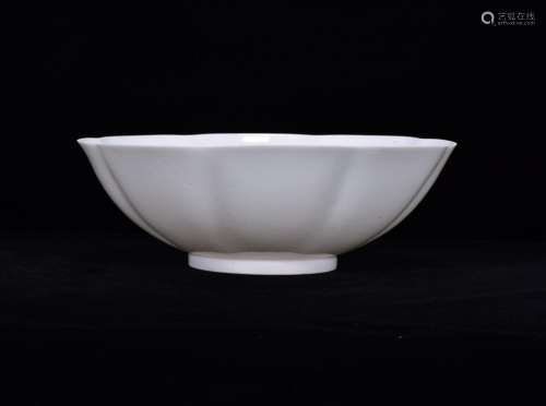 Milk white glaze cut thin foetus bowl 7 * 20 m