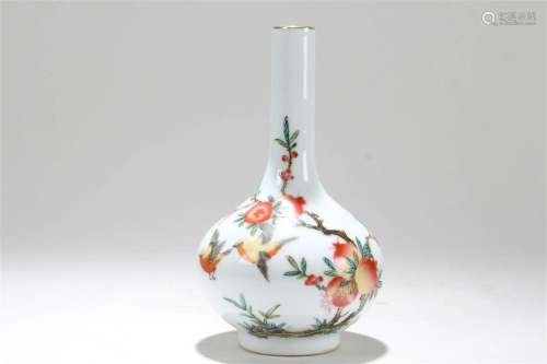 A Chinese Nature-sceen Fortune Porcelain Vase