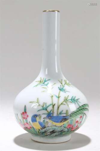 A Chinese Nature-sceen Fortune Porcelain Vase