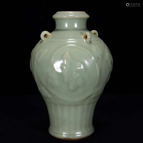 Longquan green glaze hand-cut four bottles of 25 m * 16