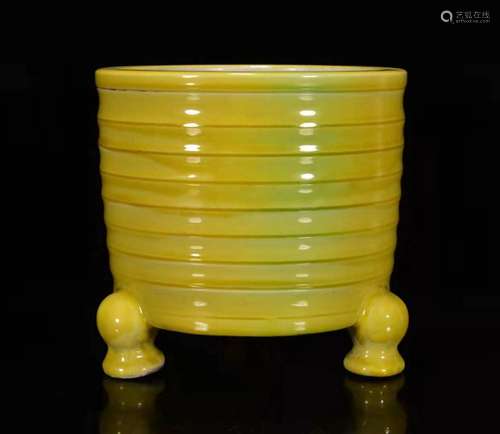 Lemon yellow glaze 玹 grain furnace 14 * 15 m