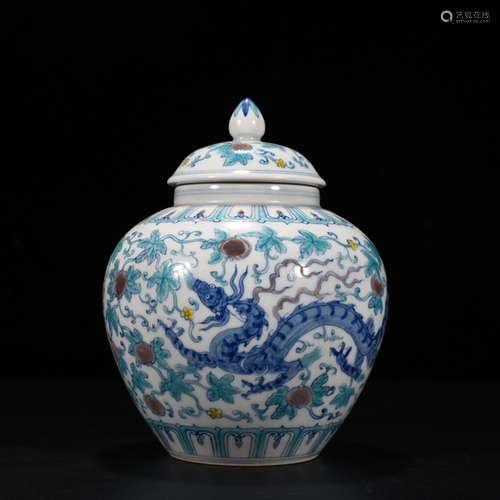 Chenghua bucket color blue-greens melon therefore dragon cov...