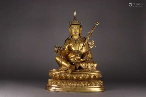 : gold master padmasambhava likeSize: 31 cm long. 18 cm wide...