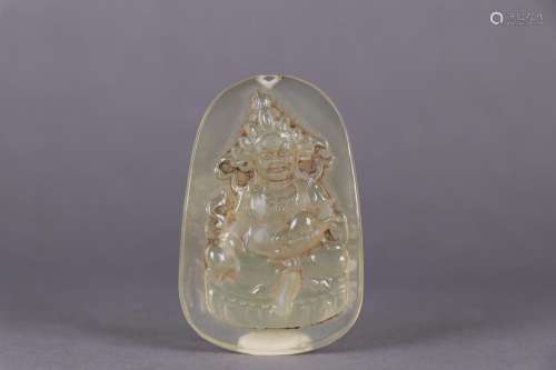: crystal yellow god of wealthSize: 4.8 cm long, 1.3 cm wide...