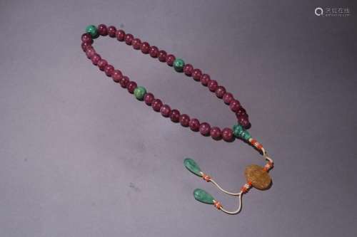 , tourmaline thirty-six dheldSize: bead diameter 1 cm. Weigh...