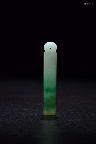 : jade feathered pipeSize: 1.4 cm long, 1.4 cm wide, 7.9 cm ...