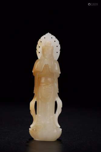 : stand like hetian jade goddess of mercySize: 4.8 cm long, ...