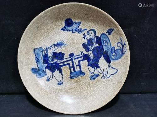 The nail plate, elder brother kiln, hand draw a pair of blue...
