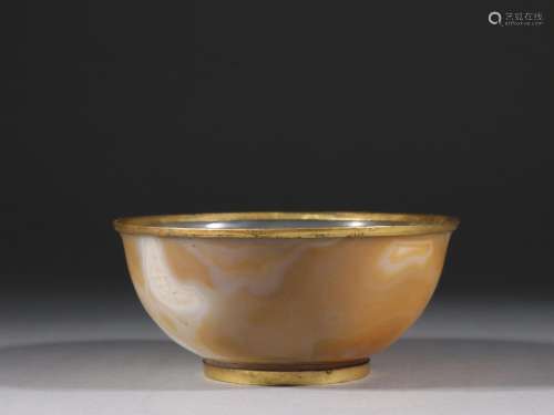 Liao, silvering gold agate bowlSpecification: high 6.4 cm di...