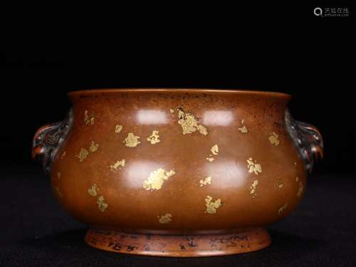 -. Copper and gold chicken ear furnaceSpecification: high 6....