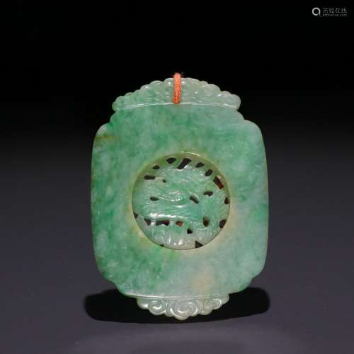 Jade engraved look revolving dragon pageSpecification: long ...