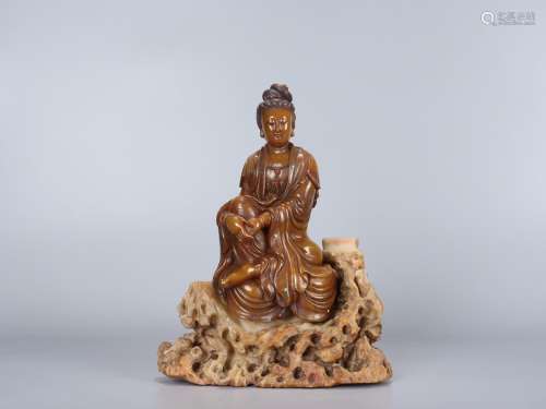 -. Field-yellow stone free guanyin furnishing articles with ...