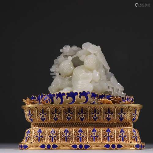 Hovering hetian jade and two fairy placeSpecification: high ...
