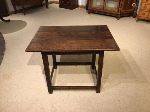 An Oak Early 18th Century Side Table Of Fantastic Colour And...