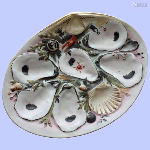 Antique Union Porcelain Works (UPW) Oyster Plate, Extensive ...