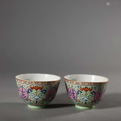 CHINESE FAMILLE-ROSE CUP DEPICTING 'FLORAL', 'ZH...