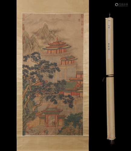 The 83 * 161 , qiu ying landscape drawings