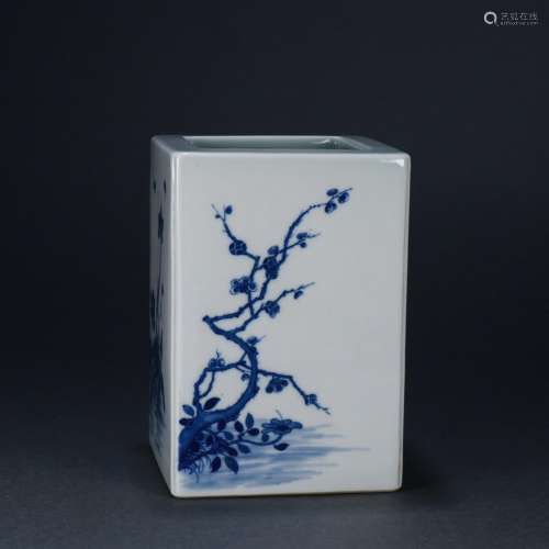: blue and white flower tattoo pen containerSize: 11.7 cm hi...