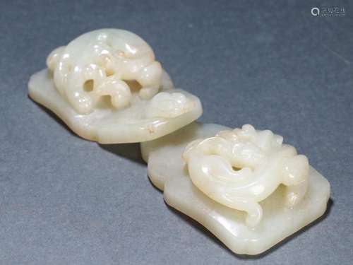 : hetian jade longnu half buckleSize: 7.8 cm wide and 2.5 cm...