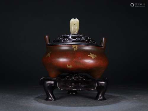 : pianology couple, with copper, gold smoked incense burnerS...
