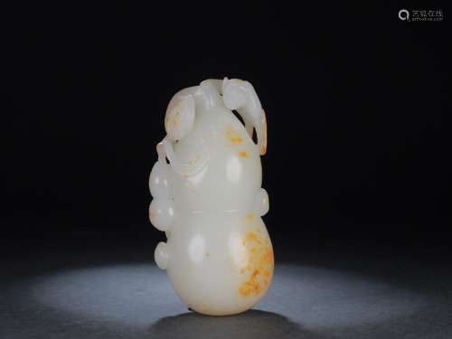 : hetian YuFu lu to piecesSize: 4.7 cm wide and 3.3 cm high ...