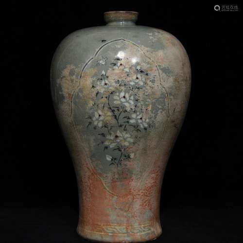 Korea porcelain grain mei bottles 32 x21cm flowers